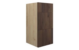 Eden 300mm Standard 3 Drawer Unit - Warm Walnut (Oak Cab)